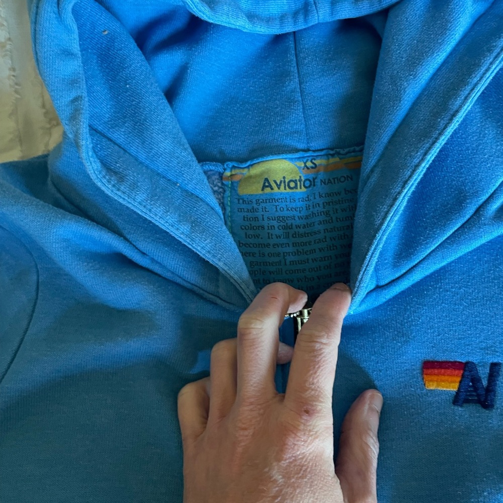 BUNDLE Aviator Nation Zip-Up XS & Free City Sweatpants Small EUC! - Picture 6 of 16